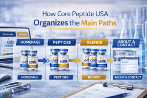 how Core Peptide USA organizes peptide categories